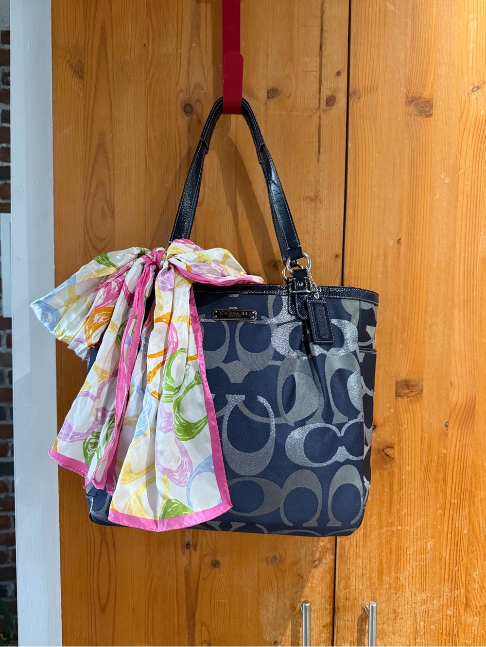 Y2K Coach Optic Gallery Tote - Style F19675